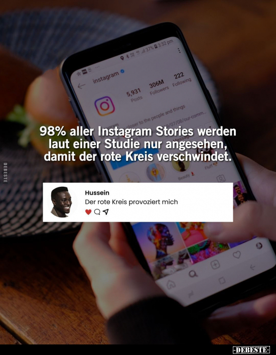 98% aller Instagram Stories werden laut einer Studie nur angesehen.. - Lustige Bilder | DEBESTE.de