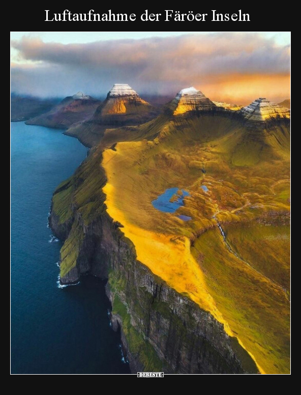 Luftaufnahme der Färöer Inseln.. - Lustige Bilder | DEBESTE.de
