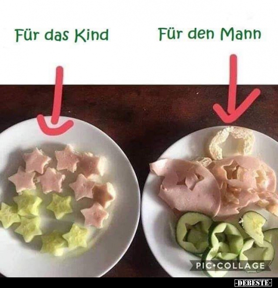 Für das Kind / Für den Mann.