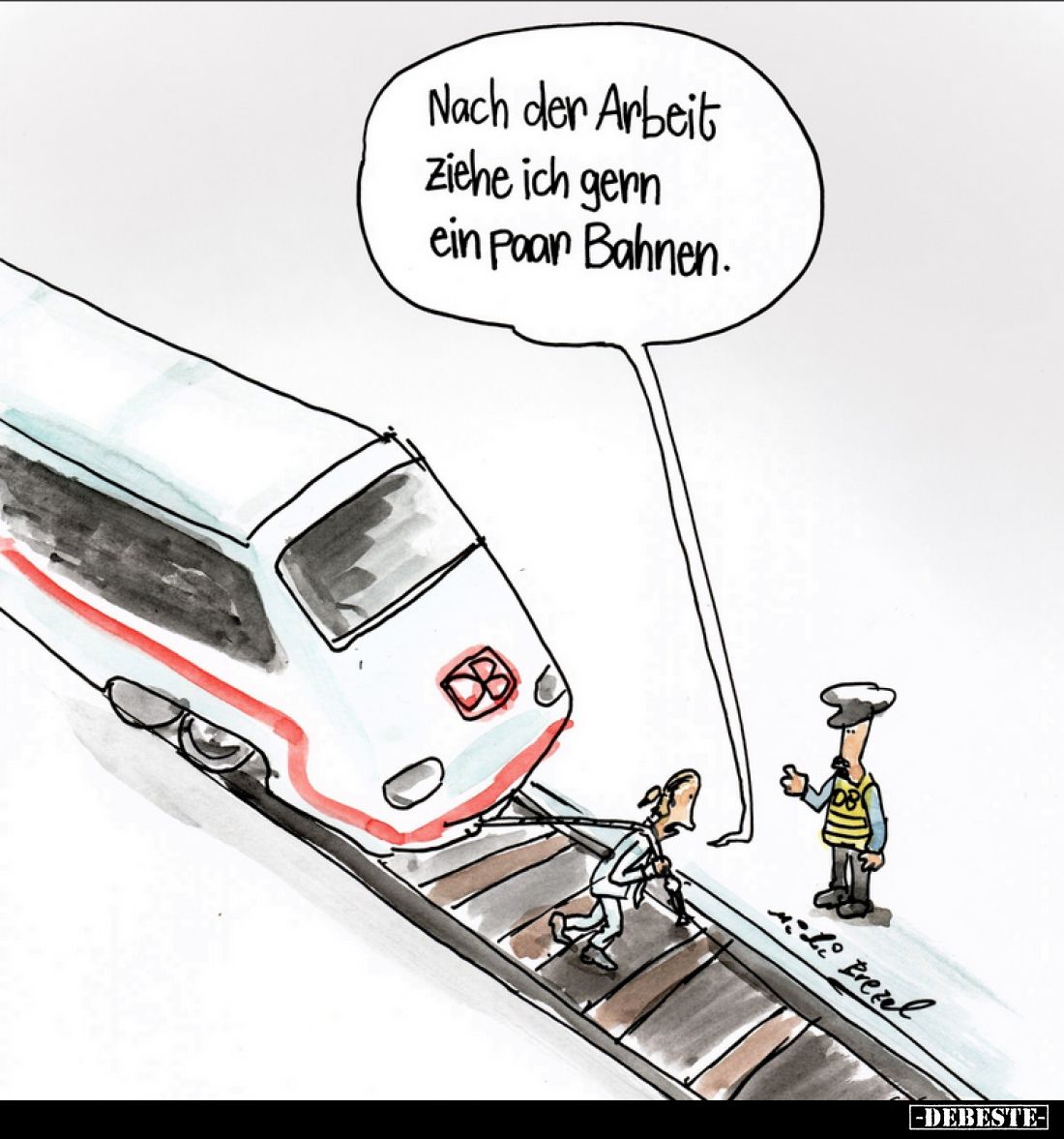 Nach der Arbeit Ziehe ich gern ein paar Bahnen.