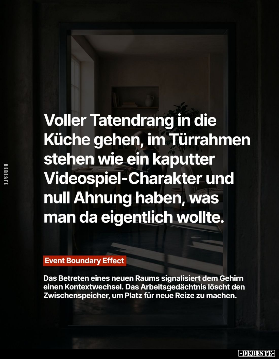 Voller Tatendrang in die Küche gehen, im Türrahmen stehen wie ein kaputter Videospiel-Charakter und null Ahnung haben, was ma...