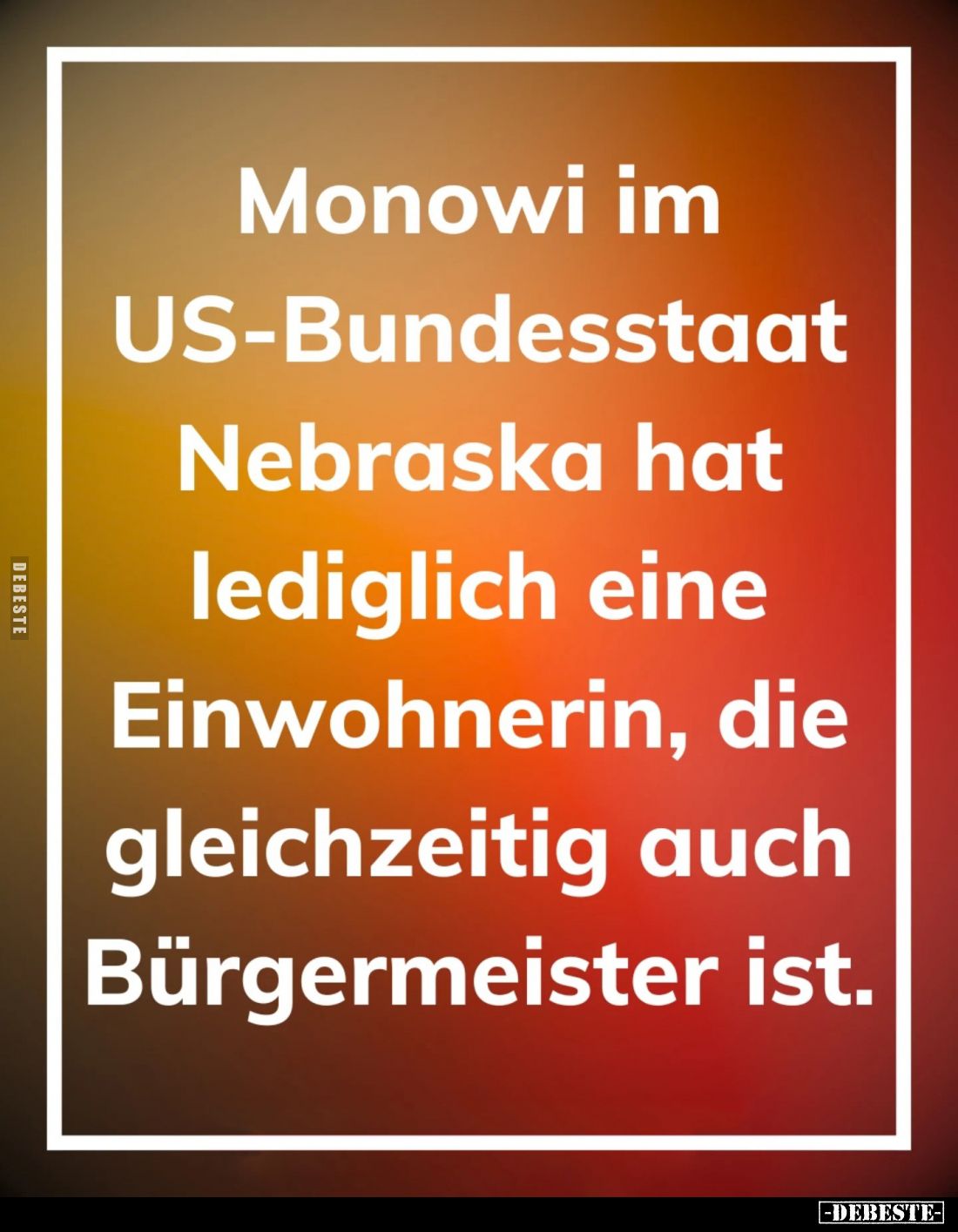 Monowi im US-Bundesstaat Nebraska hat lediglich eine Einwohnerin, die gleichzeitig auch Bürgermeister ist.