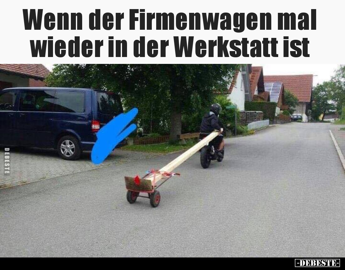 Wenn der Firmenwagen mal wieder in der Werkstatt ist
