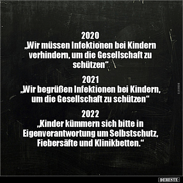 2020 - "Wir müssen Infektionen bei Kindern verhindern, um.." - Lustige Bilder | DEBESTE.de