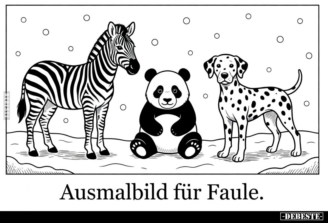 Ausmalbild für Faule.
