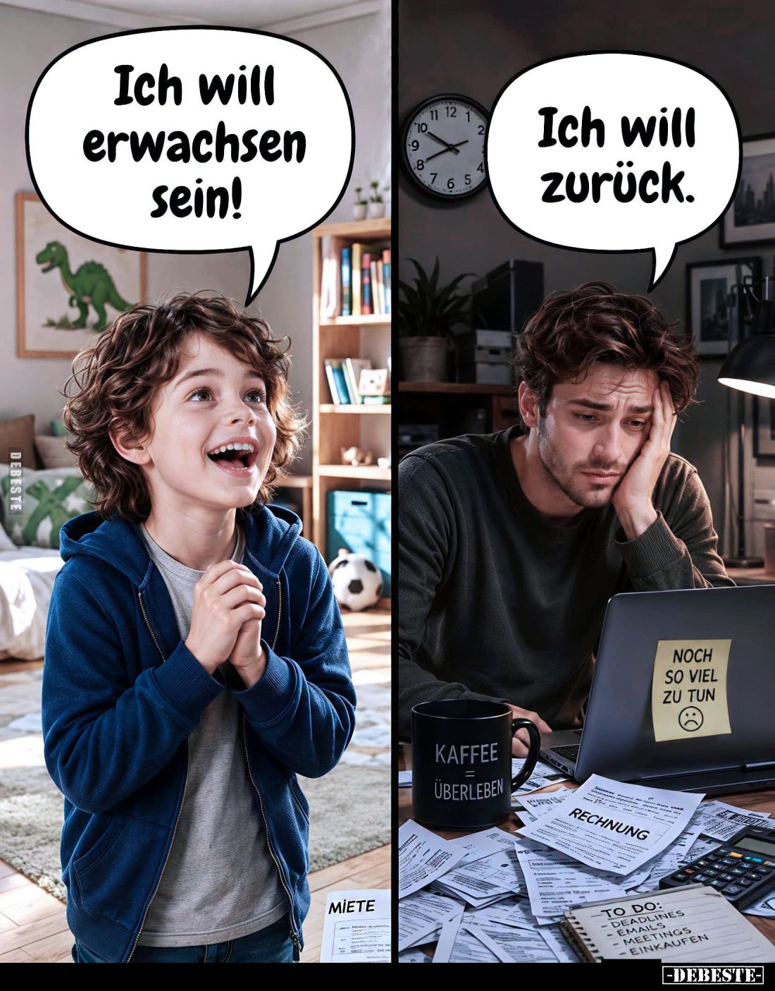 Ich will erwachsen sein! - Ich will zurück.