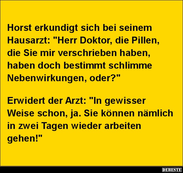 Horst erkundigt sich bei seinem Hausarzt.. - Lustige Bilder | DEBESTE.de