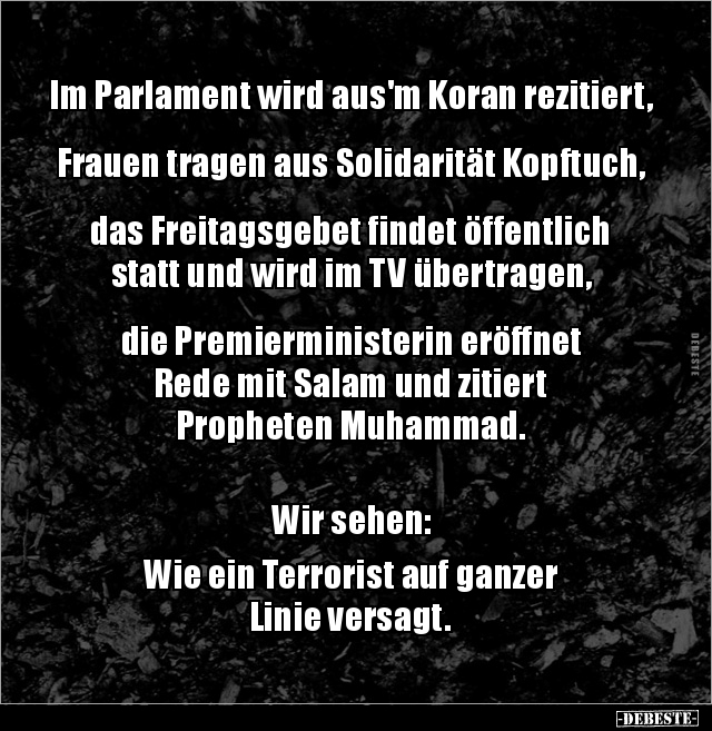 Im Parlament wird aus'm Koran rezitiert, Frauen tragen.. - Lustige Bilder | DEBESTE.de