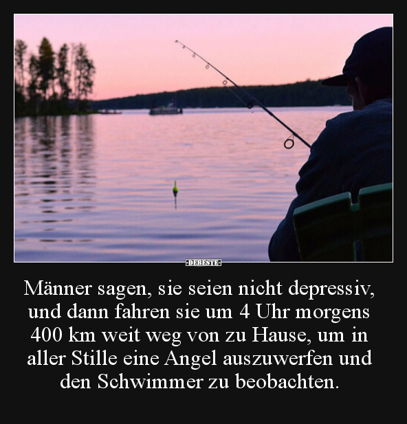 Männer sagen, sie seien nicht depressiv, und dann fahren..
