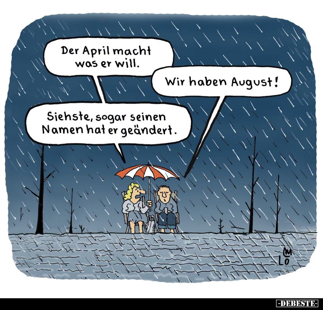 Der April macht was er will.
Wir haben August!
Siehste, sogar seinen Namen hat er geändert.