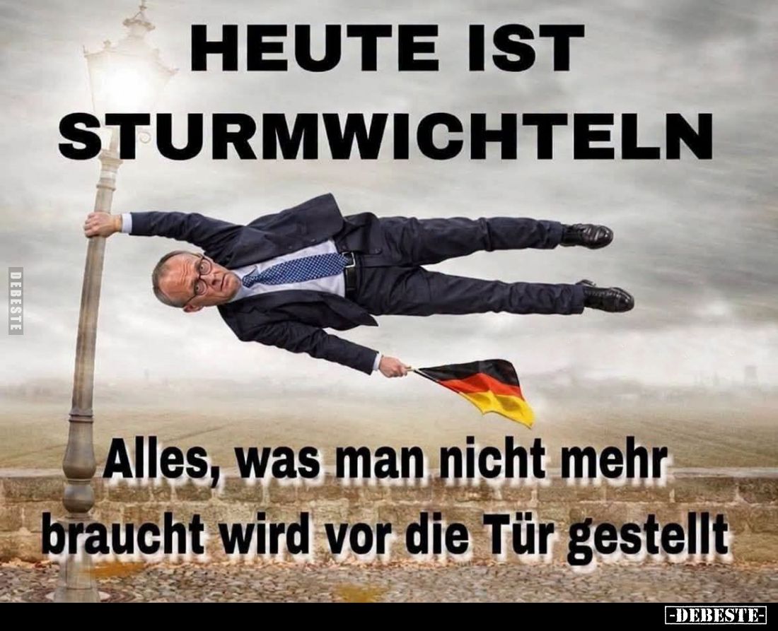 Heute ist Sturmwichteln.

Alles, was man nicht mehr braucht, wird vor die Tür gestellt.