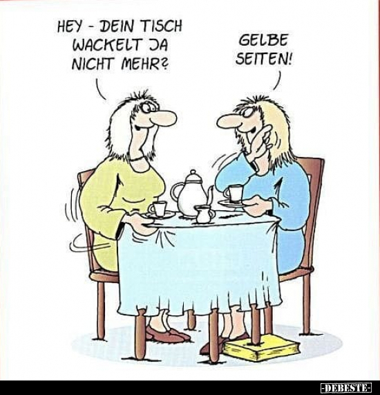 Hey - dein Tisch wackelt ja nicht mehr?.. - Lustige Bilder | DEBESTE.de