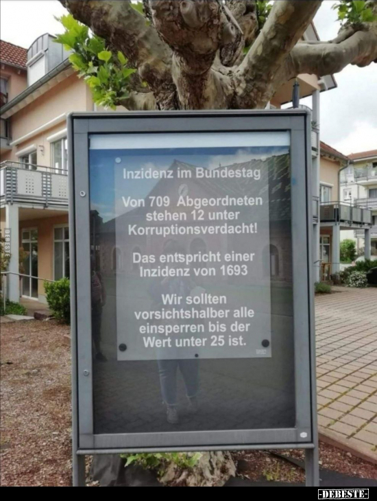 Inzidenz ım Bundestag. Von 709 Abgeordneten stehen 12 unter.. - Lustige Bilder | DEBESTE.de