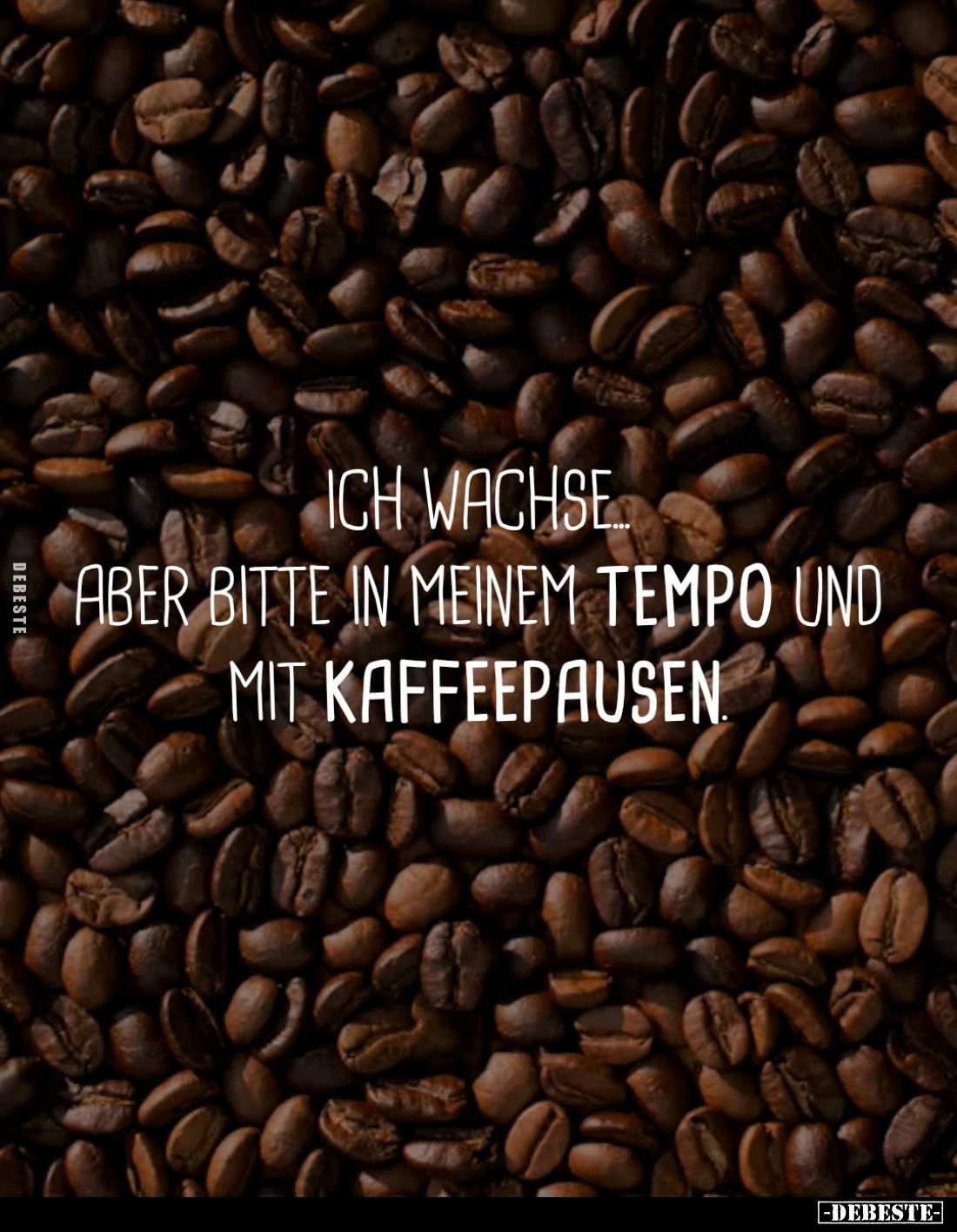 Ich wachse aber bitte in meinem Tempo und mit Kaffeepausen.