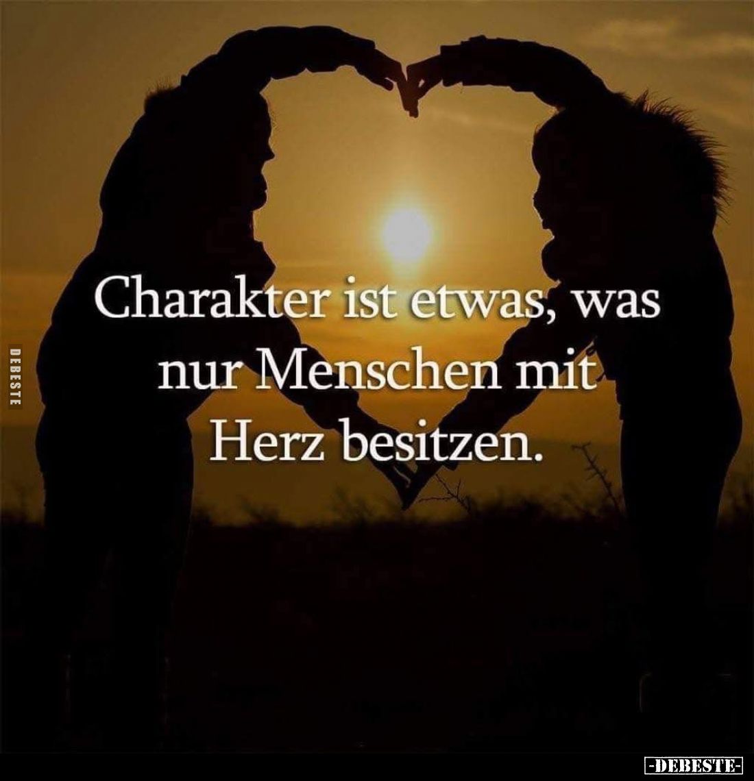 Charakter ist etwas, was nur Menschen mit Herz besitzen.