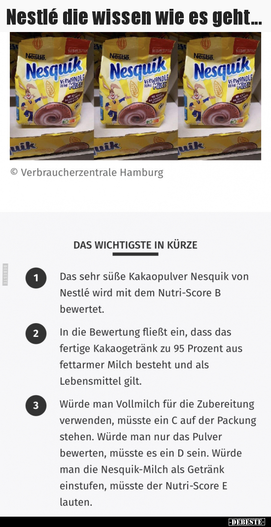 Nestlé die wissen wie es geht... - Lustige Bilder | DEBESTE.de