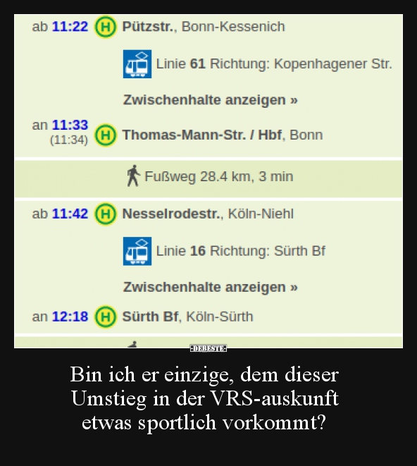 Bin ich er einzige, dem dieser Umstieg in der..