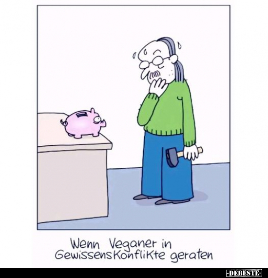 Wenn Veganer in Gewissens Konflikte geraten.. - Lustige Bilder | DEBESTE.de