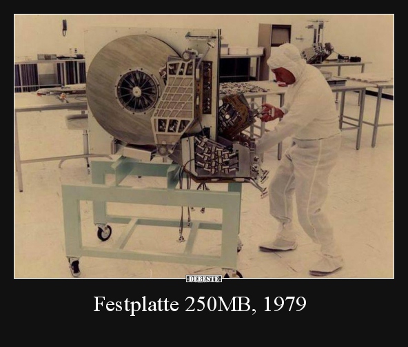 Festplatte 250MB, 1979..