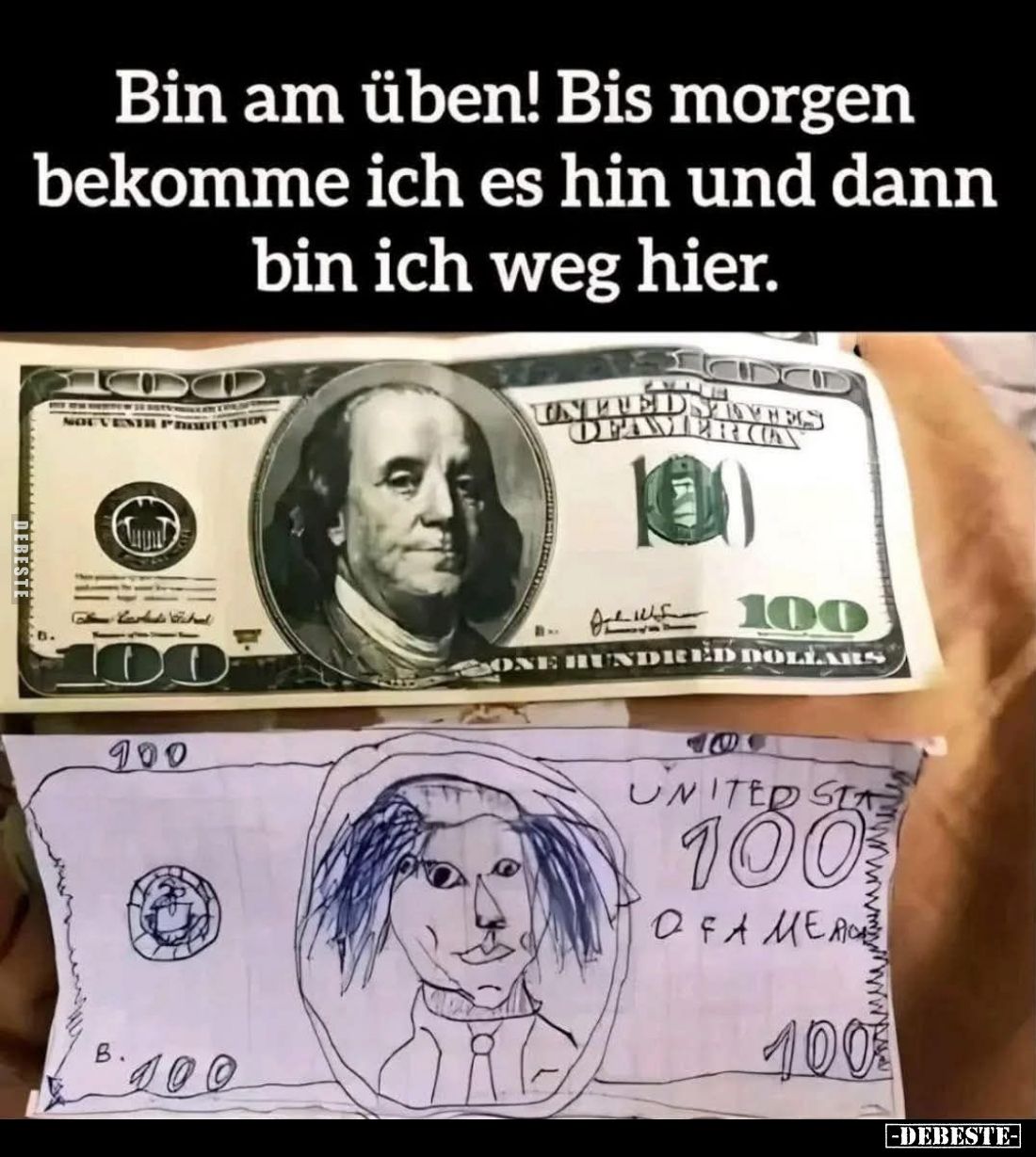 Bin am üben! Bis morgen bekomme ich es hin und dann bin ich weg hier.