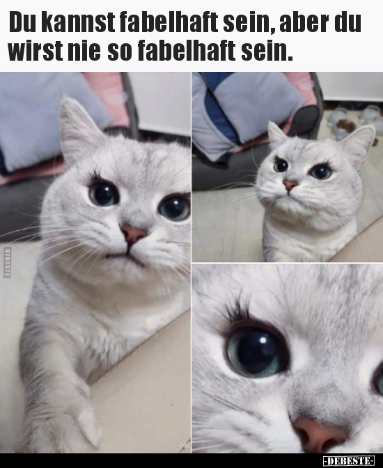 Du kannst fabelhaft sein, aber du wirst nie so fabelhaft sein.