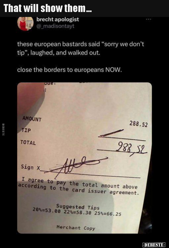 That will show them...