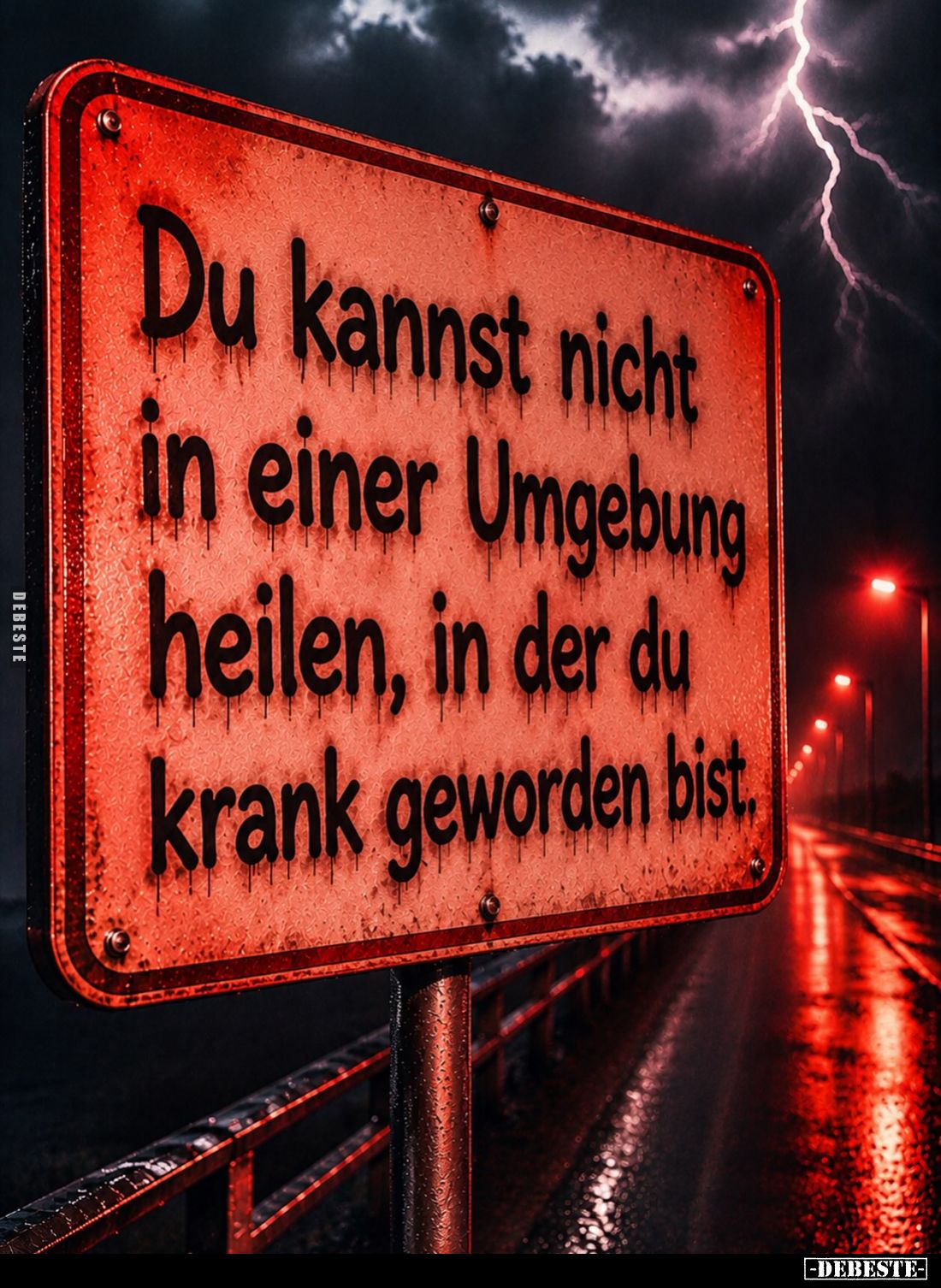 Du kannst nicht in einer Umgebung heilen, in der du krank geworden bist.
