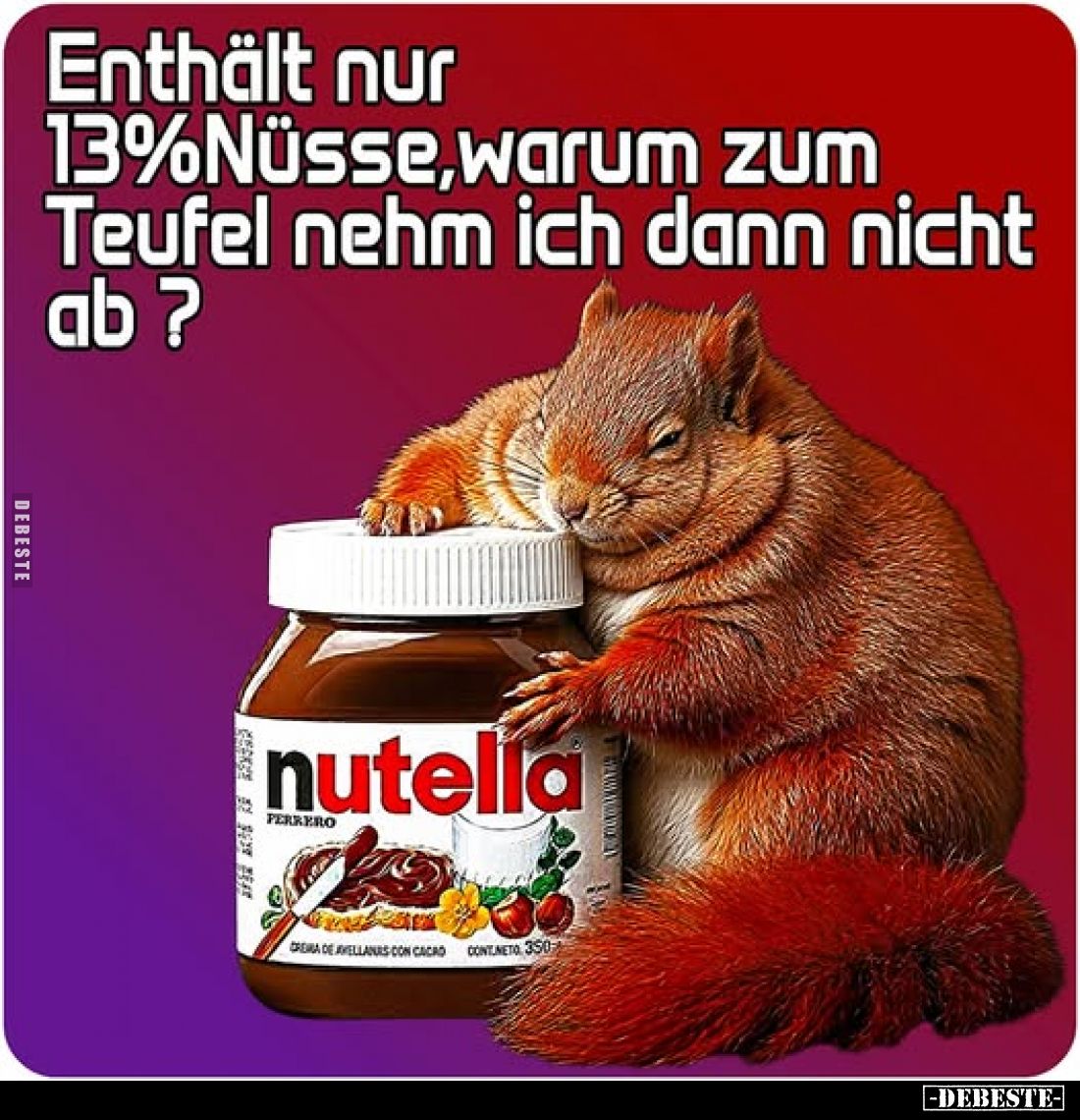 Enthält nur 13% Nüsse, warum zum Teufel nehm ich dann nicht ab?