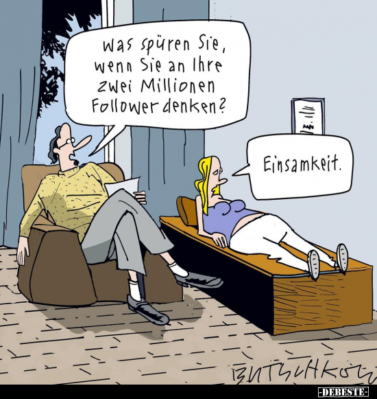 Was spüren Sie, wenn Sie an Ihre zwei Millionen Follower denken?.. - Lustige Bilder | DEBESTE.de