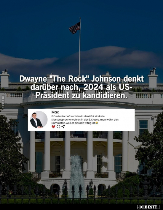 Dwayne "The Rock" Johnson denkt darüber nach.. - Lustige Bilder | DEBESTE.de