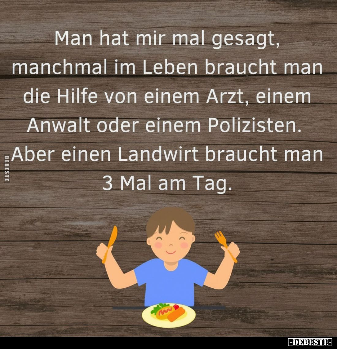 Man hat mir mal gesagt, manchmal im Leben braucht man die Hilfe von einem Arzt, einem Anwalt oder einem Polizisten. Aber eine...