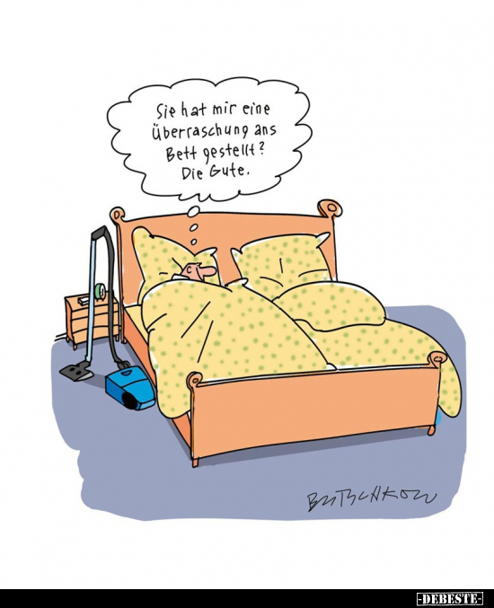 Sie hat mir eine Überraschung ans Bett gestellt?.. - Lustige Bilder | DEBESTE.de