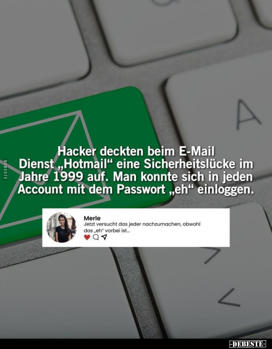 Hacker deckten beim E-Mail Dienst „Hotmail".. - Lustige Bilder | DEBESTE.de