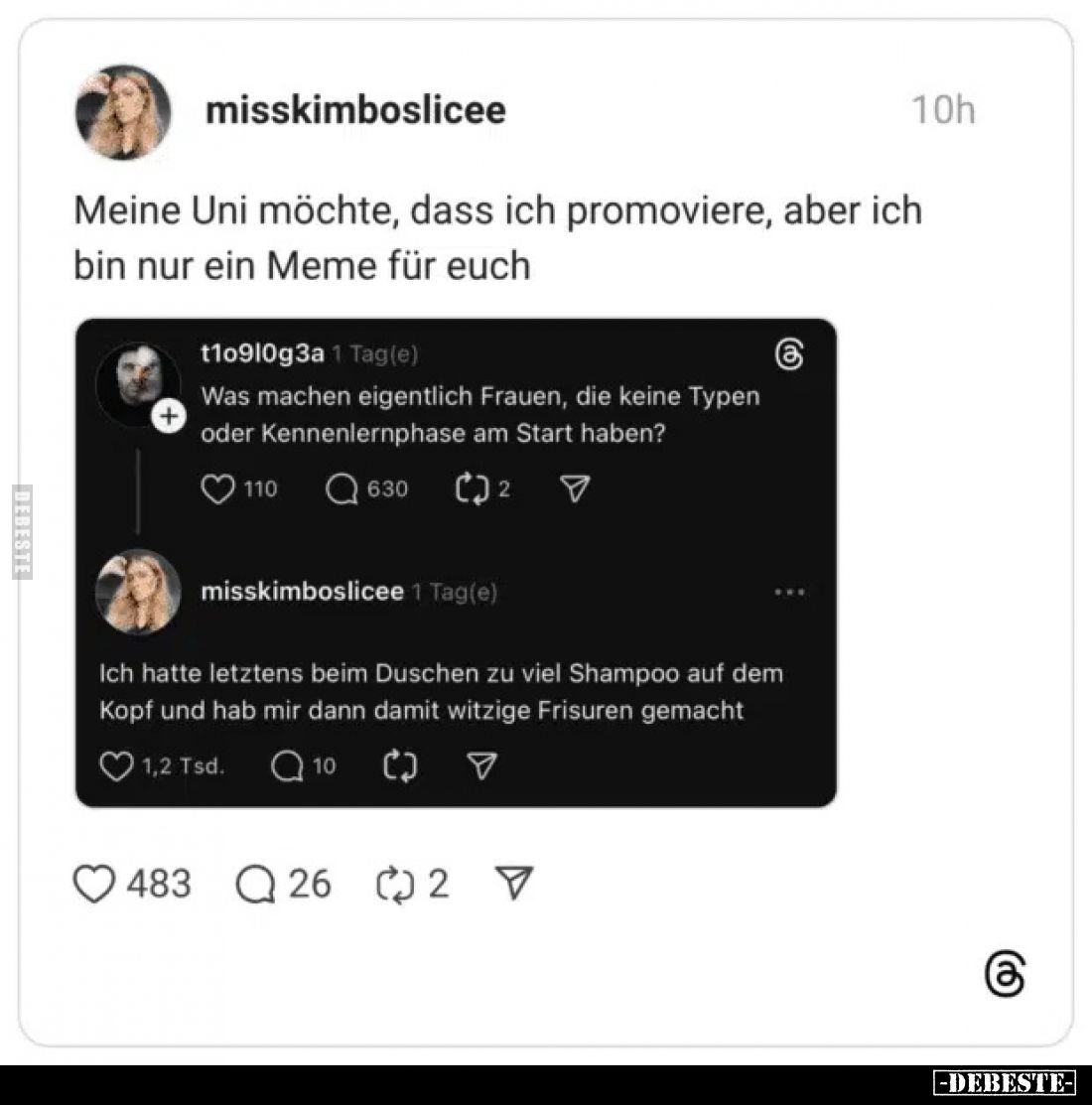 Meine Uni möchte, dass ich promoviere, aber ich bin nur ein Meme für euch