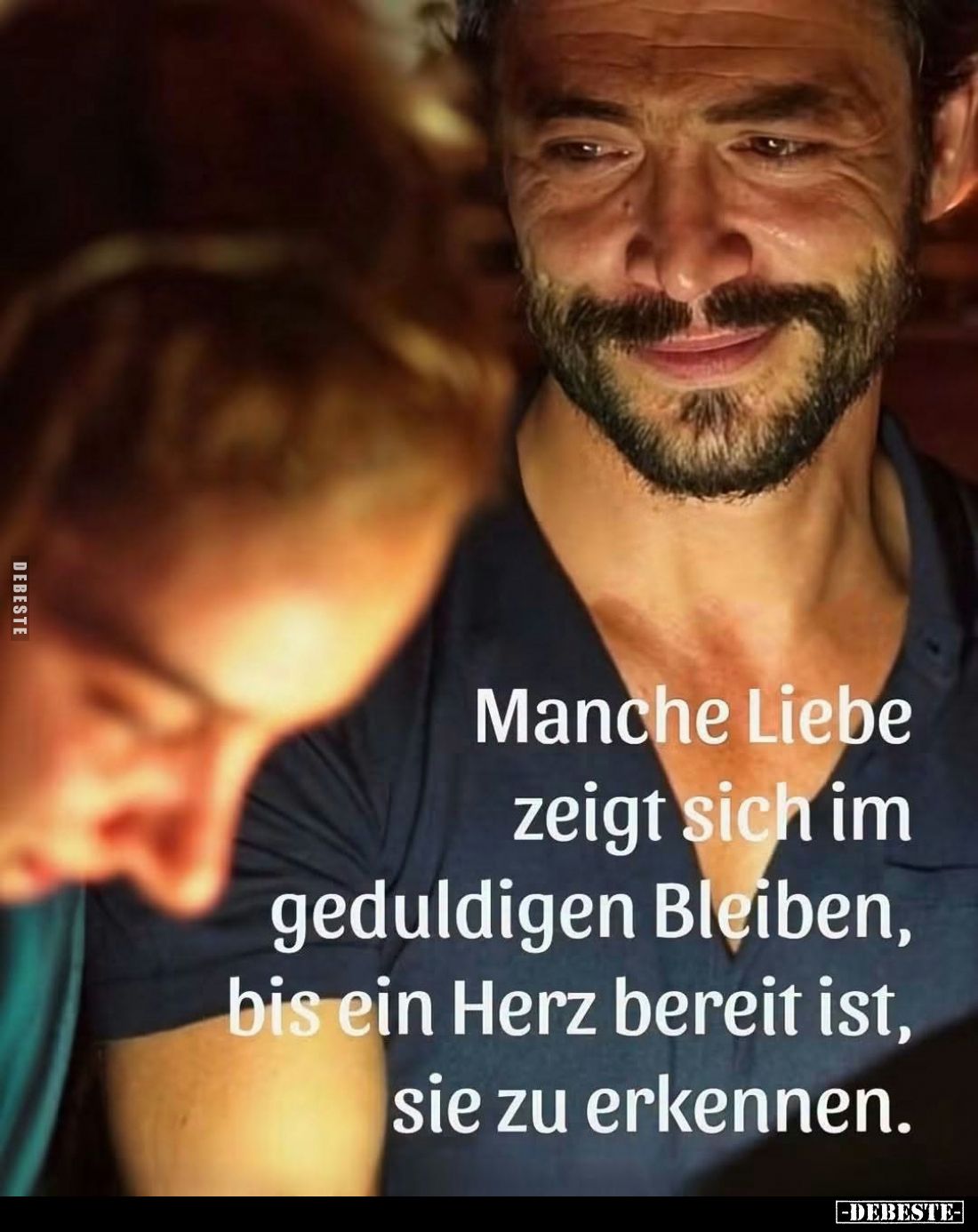 Manche Liebe zeigt sich im geduldigen Bleiben, bis ein Herz bereit ist, sie zu erkennen.