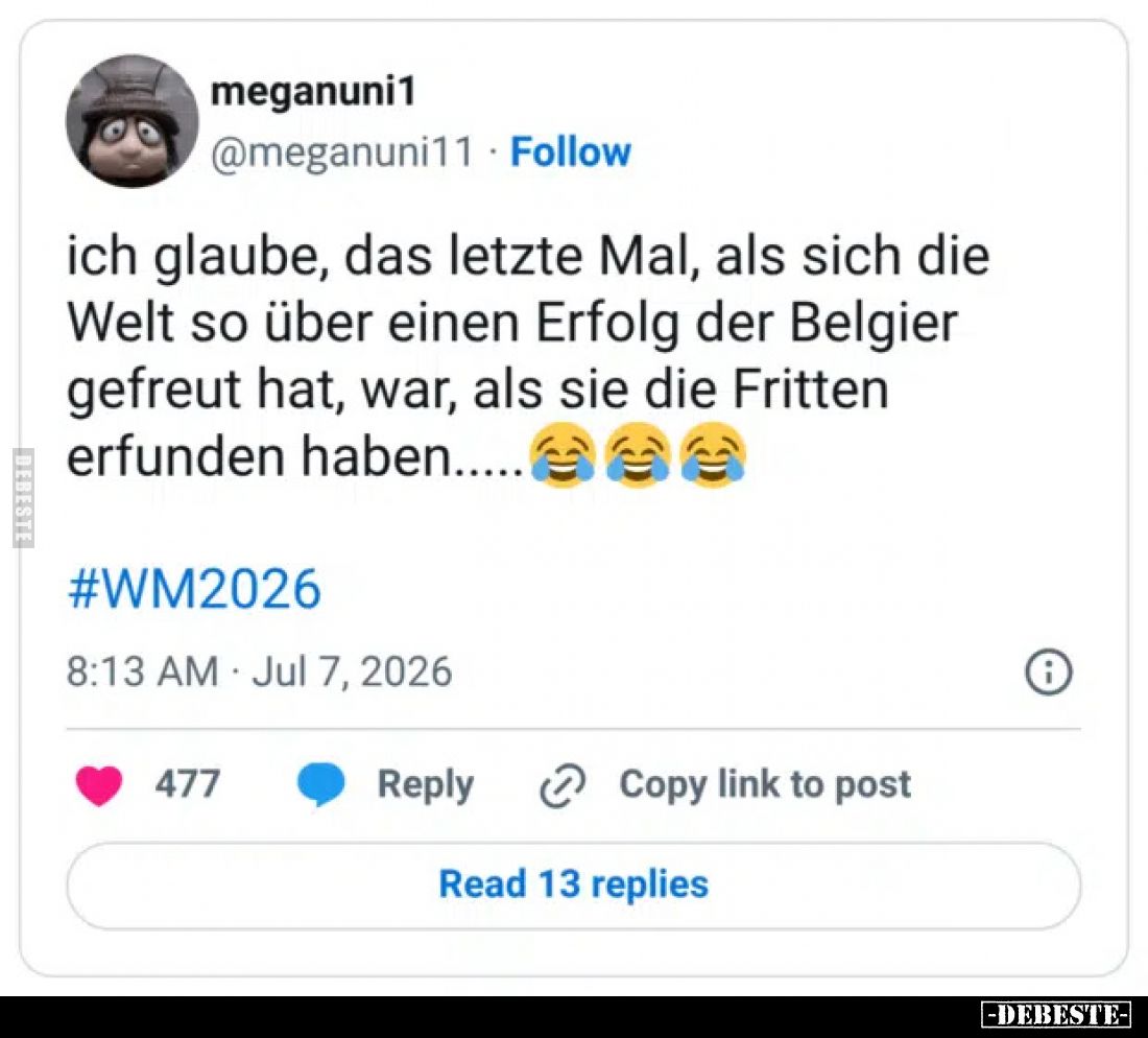 Ich glaube, das letzte Mal, als sich die Welt so über einen.. - Lustige Bilder | DEBESTE.de