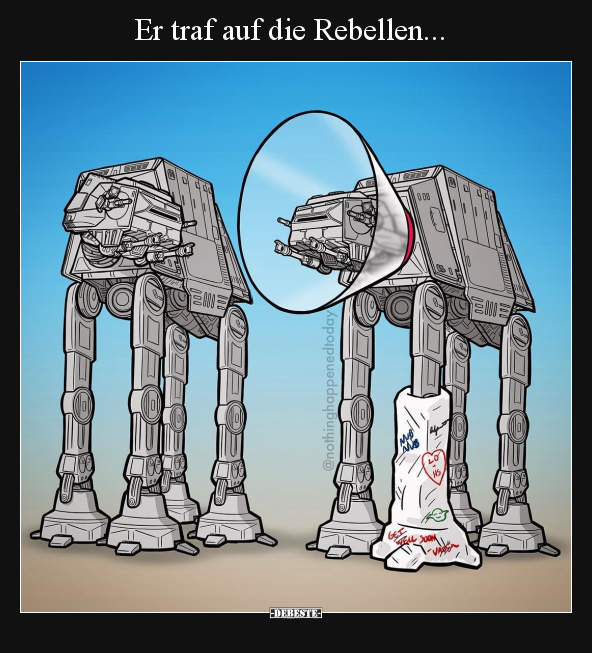 Er traf auf die Rebellen