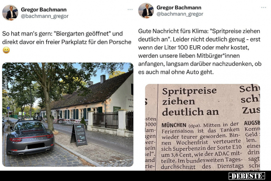 Gregor Bachmann: So hat man's gern: "Biergarten geöffnet".. - Lustige Bilder | DEBESTE.de