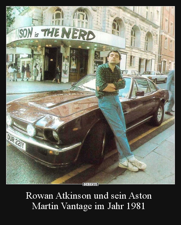 Rowan Atkinson und sein Aston Martin Vantage im Jahr 1981.. - Lustige Bilder | DEBESTE.de