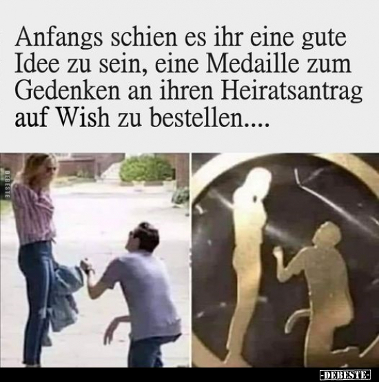 Anfangs schien es ihr eine gute Idee zu sein, eine Medaille.. - Lustige Bilder | DEBESTE.de