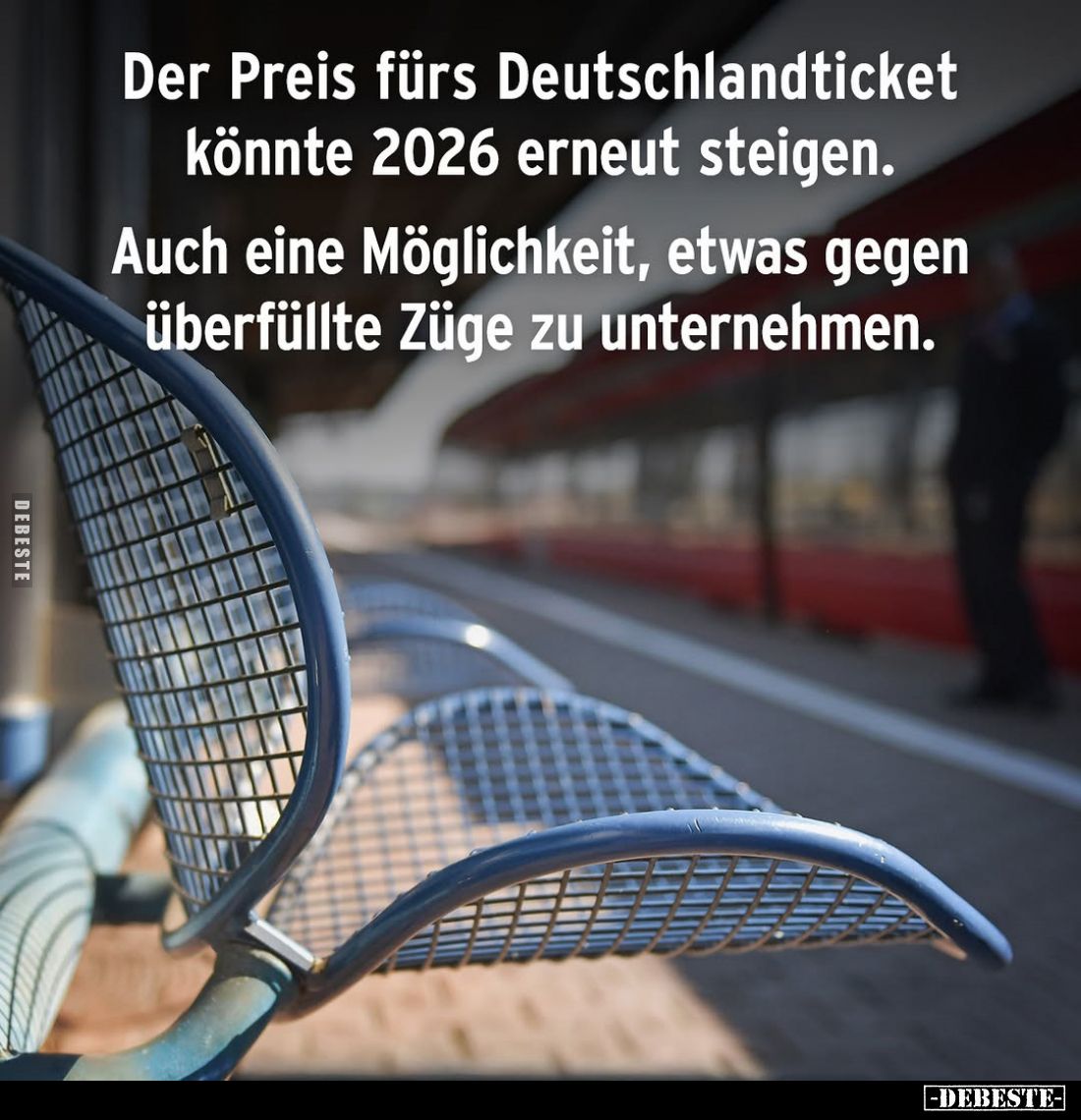 Der Preis fürs Deutschlandticket könnte 2026 erneut steigen.
Auch eine Möglichkeit, etwas gegen überfüllte Züge zu unternehm...