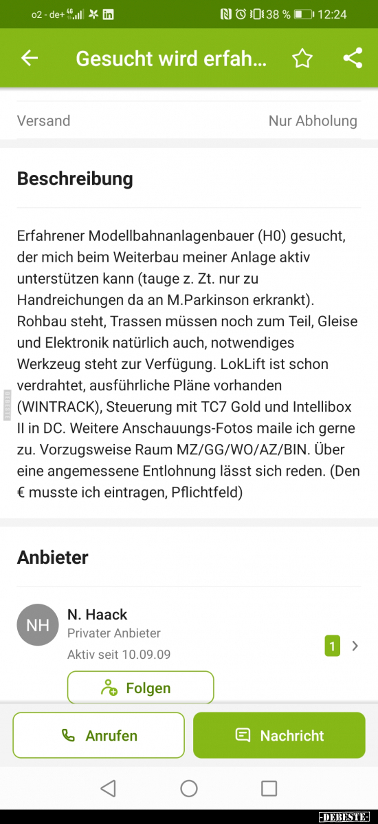 Erfahrener Modellbahnanlagenbauer (H0) gesucht, der mich.. - Lustige Bilder | DEBESTE.de