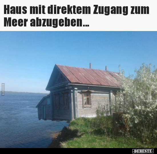 Haus mit direktem Zugang zum Meer abzugeben... Lustige