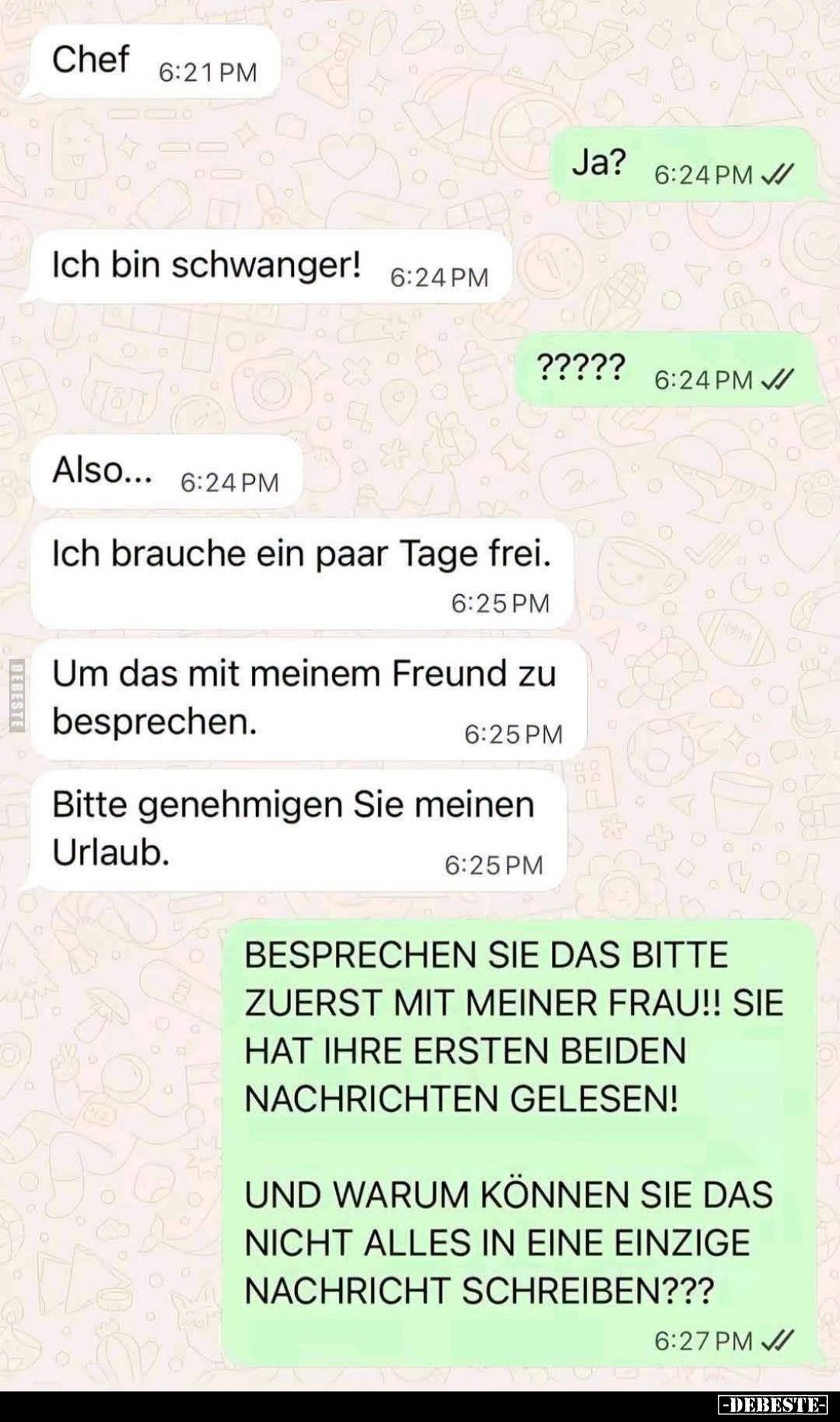 Chef. Ich bin schwanger!... - Lustige Bilder | DEBESTE.de