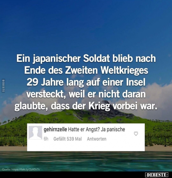 Ein japanischer Soldat blieb nach Ende des Zweiten.. - Lustige Bilder | DEBESTE.de