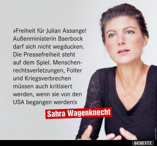Freiheit für Julian Assange! Außenministerin Baerbock darf.. - Lustige Bilder | DEBESTE.de