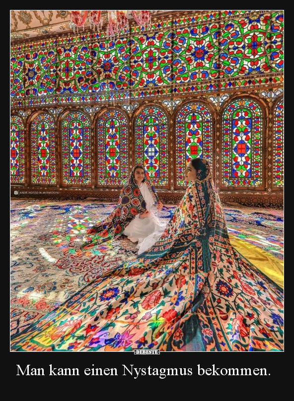 Man kann einen Nystagmus bekommen.