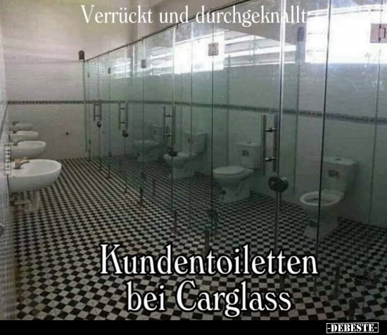 Verrückt und durchgeknallt - Kundentoiletten bei Carglass.. - Lustige Bilder | DEBESTE.de