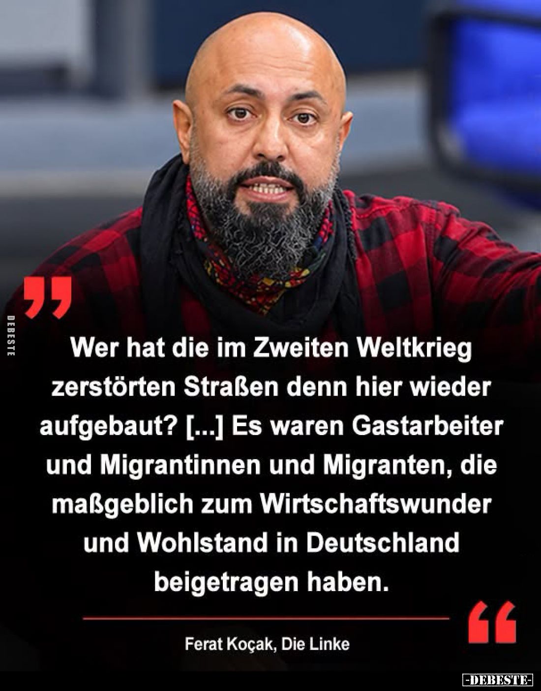 Wer hat die im Zweiten Weltkrieg zerstörten Straßen denn hier wieder aufgebaut? Es waren Gastarbeiter und Migrantinnen und Mi...