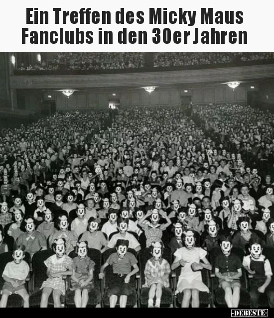 Ein Treffen des Micky Maus Fanclubs in den 30er Jahren.. - Lustige Bilder | DEBESTE.de